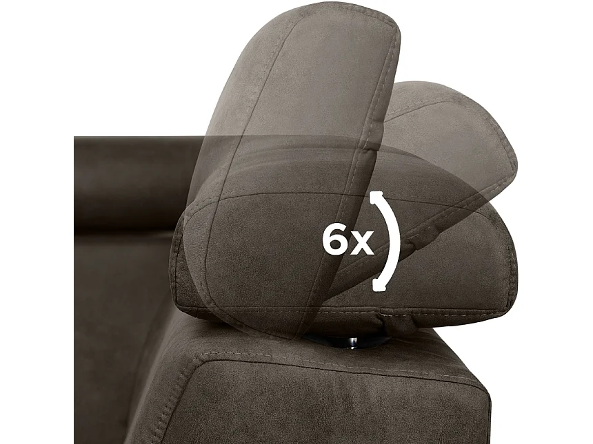 Ecksofa links mit Schlaffunktion - RATLO - Anthrazit