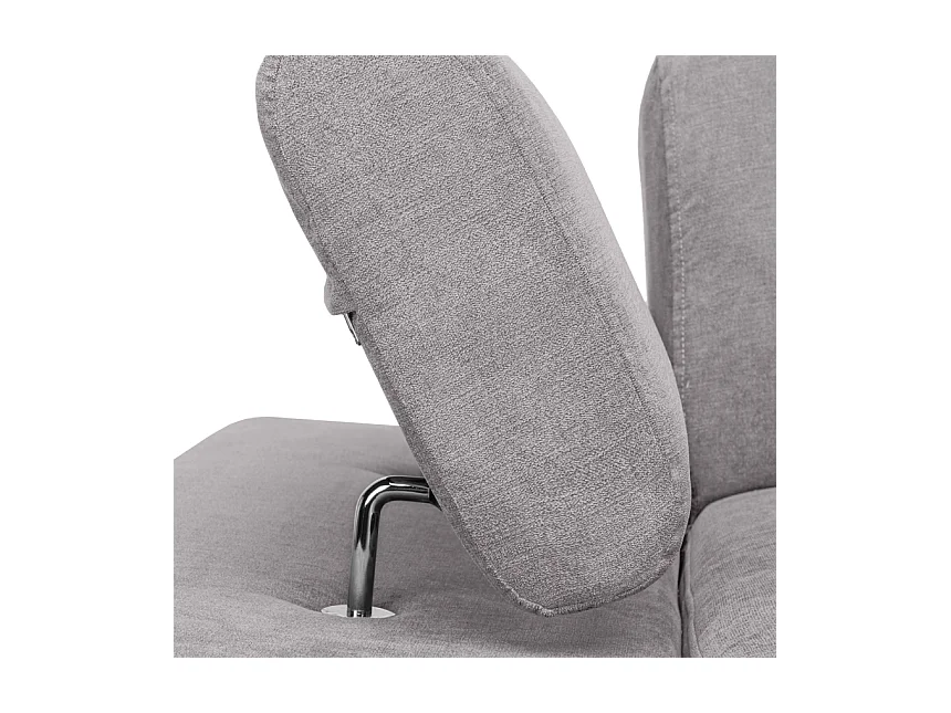 Ecksofa links mit Schlaffunktion  - RATLO - Hellgrau