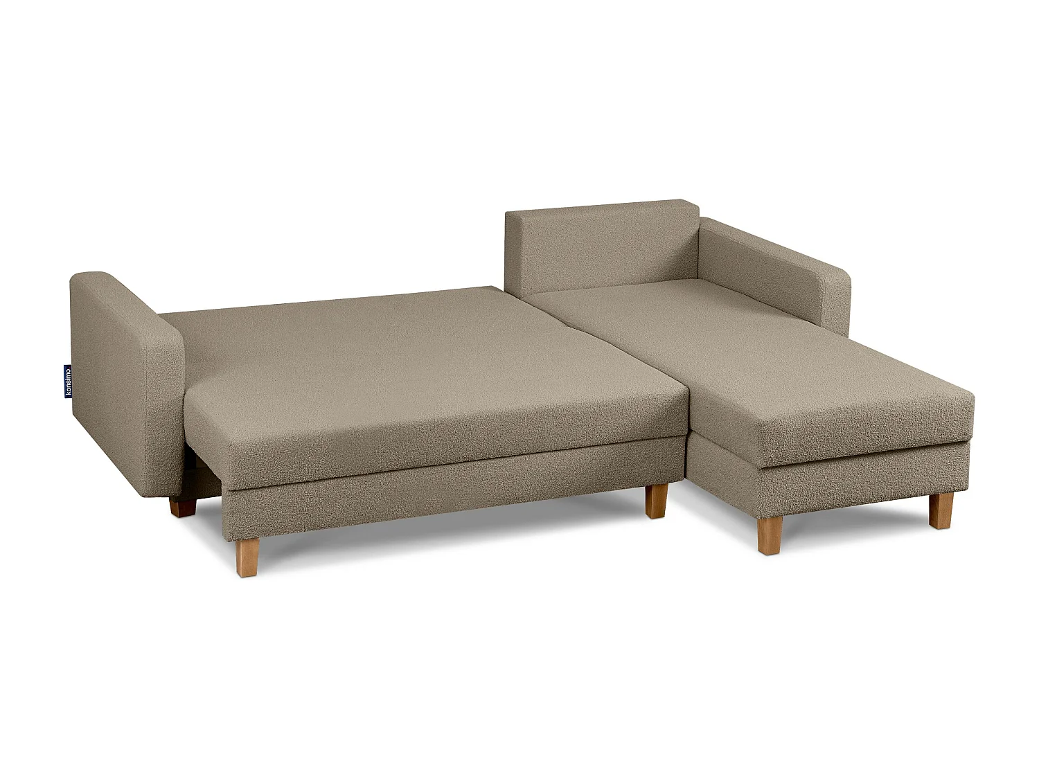 Universal-Ecksofa mit Ottomane ERISO - 3-Sitzer - Graubeige