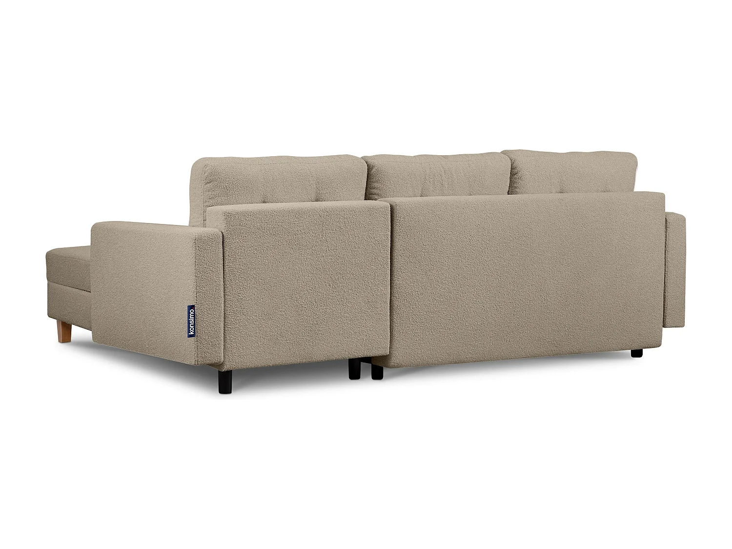 Universal-Ecksofa mit Ottomane ERISO - 3-Sitzer - Graubeige