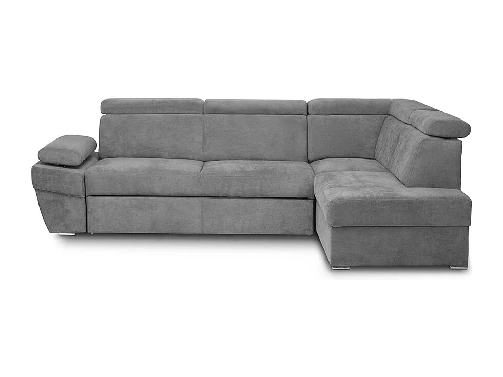 Ecksofa rechtsmit Schlaffunktion - RATLO - Schiefergrau