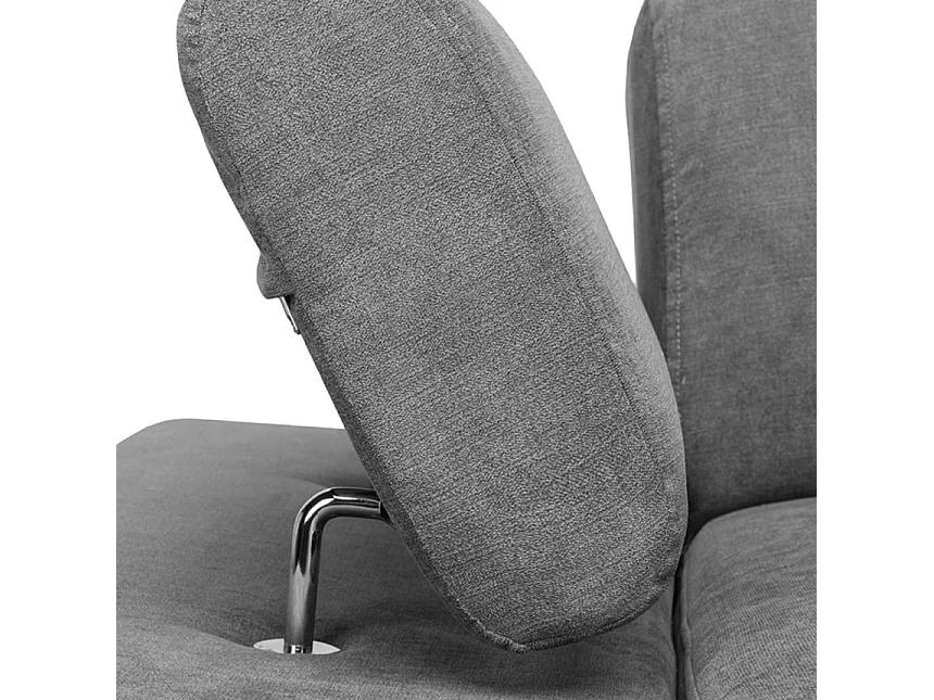 Ecksofa rechtsmit Schlaffunktion - RATLO - Schiefergrau