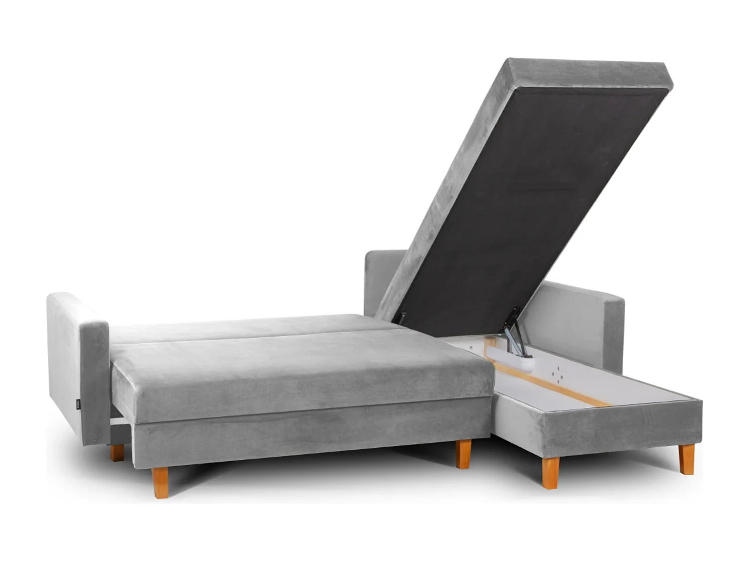 Universal-Ecksofa mit Ottomane ERISO - 3-Sitzer - Grau