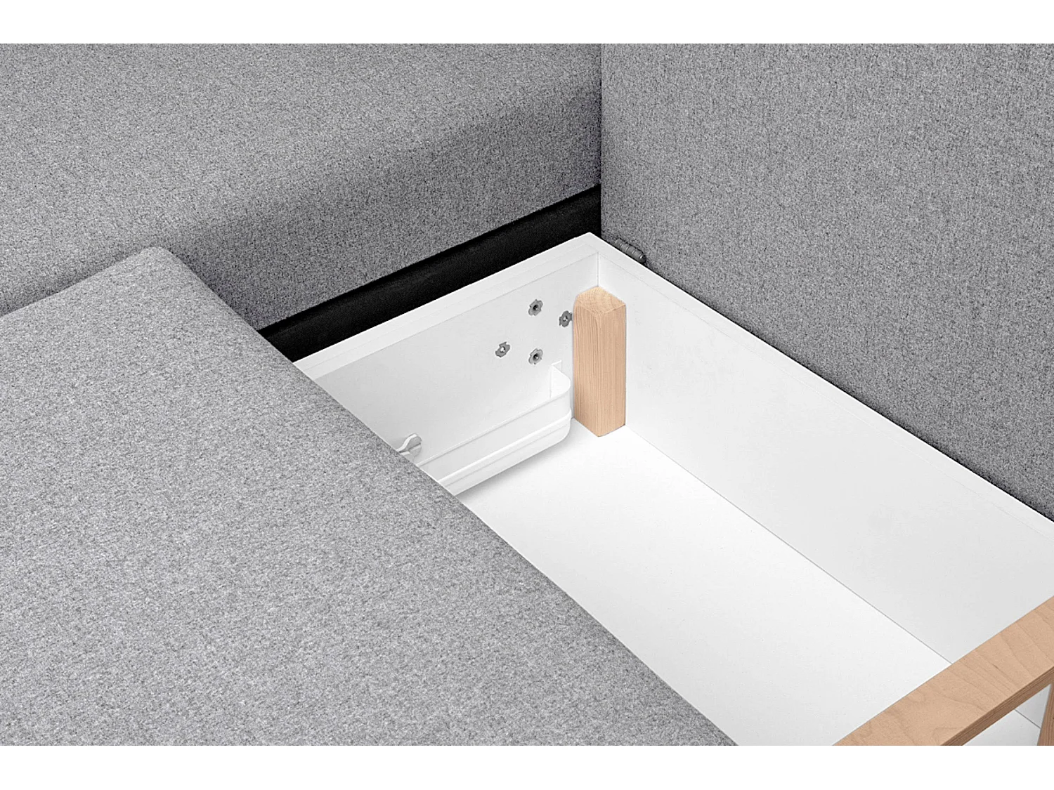 Universal-Ecksofa mit Ottomane ERISO - 3-Sitzer - Grau