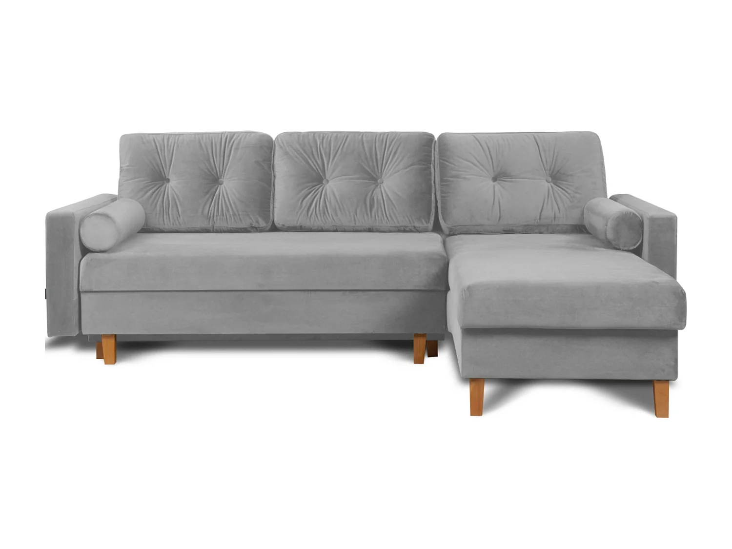 Universal-Ecksofa mit Ottomane ERISO - 3-Sitzer - Grau