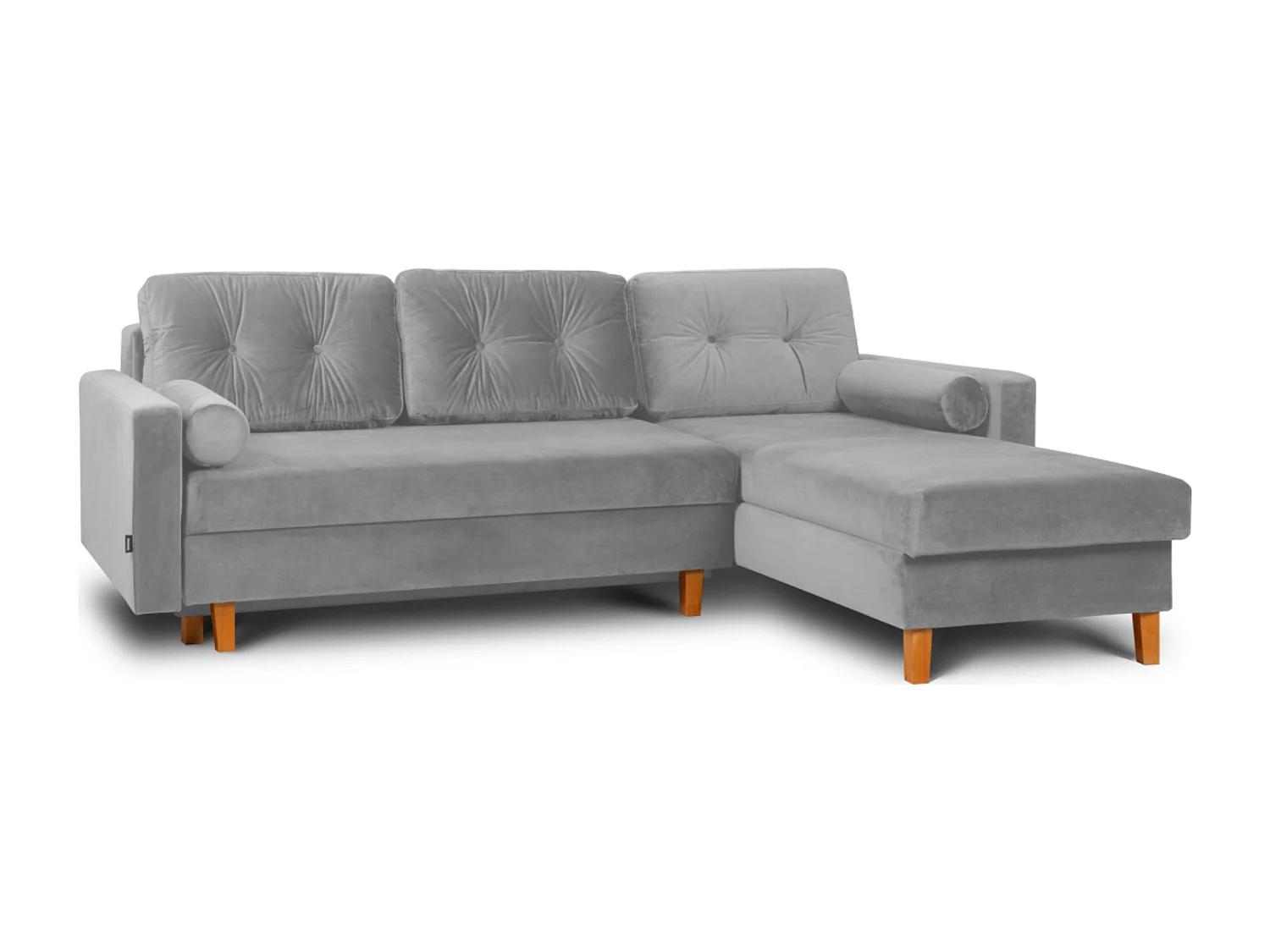 Universal-Ecksofa mit Ottomane ERISO - 3-Sitzer - Grau