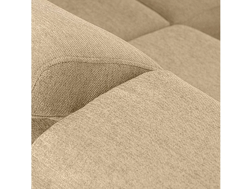 Ecksofa links mit Schlaffunktion - RATLO - Creme