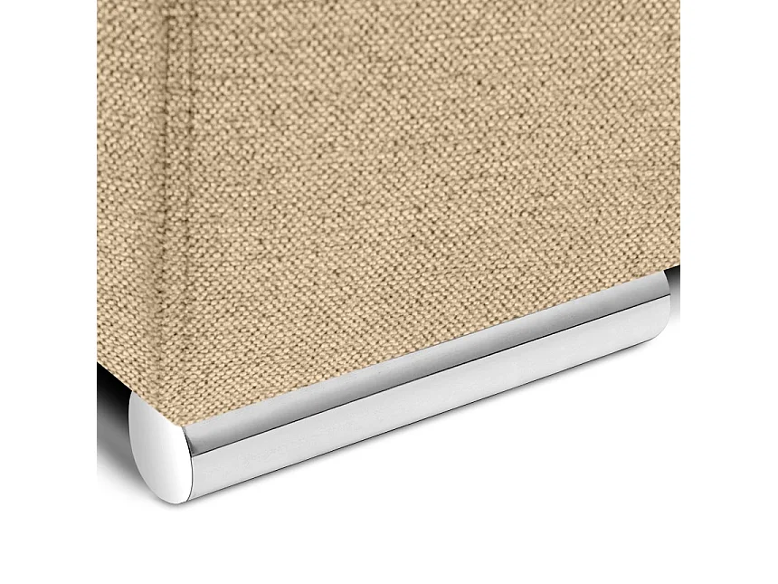 Ecksofa links mit Schlaffunktion - RATLO - Creme