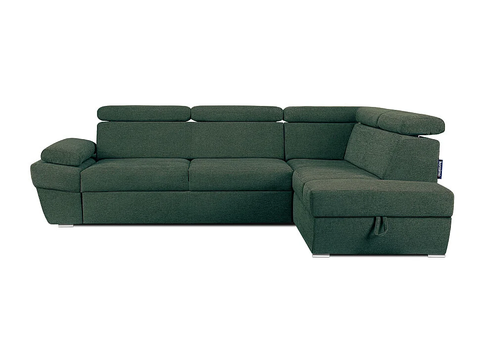 Canapé d'angle droit avec fonction de couchage - convertible - RATLO - Turquoise