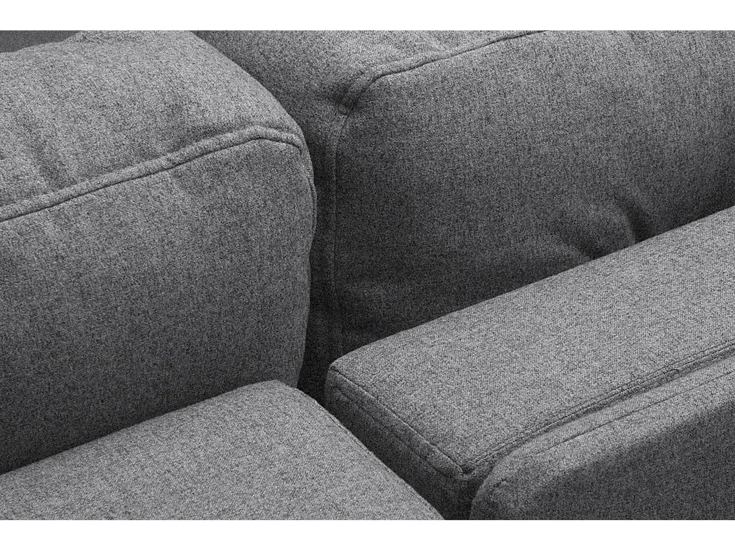 Canapé d'angle convertible universel avec ottomane ERISO - 3 places - Gris ardoise