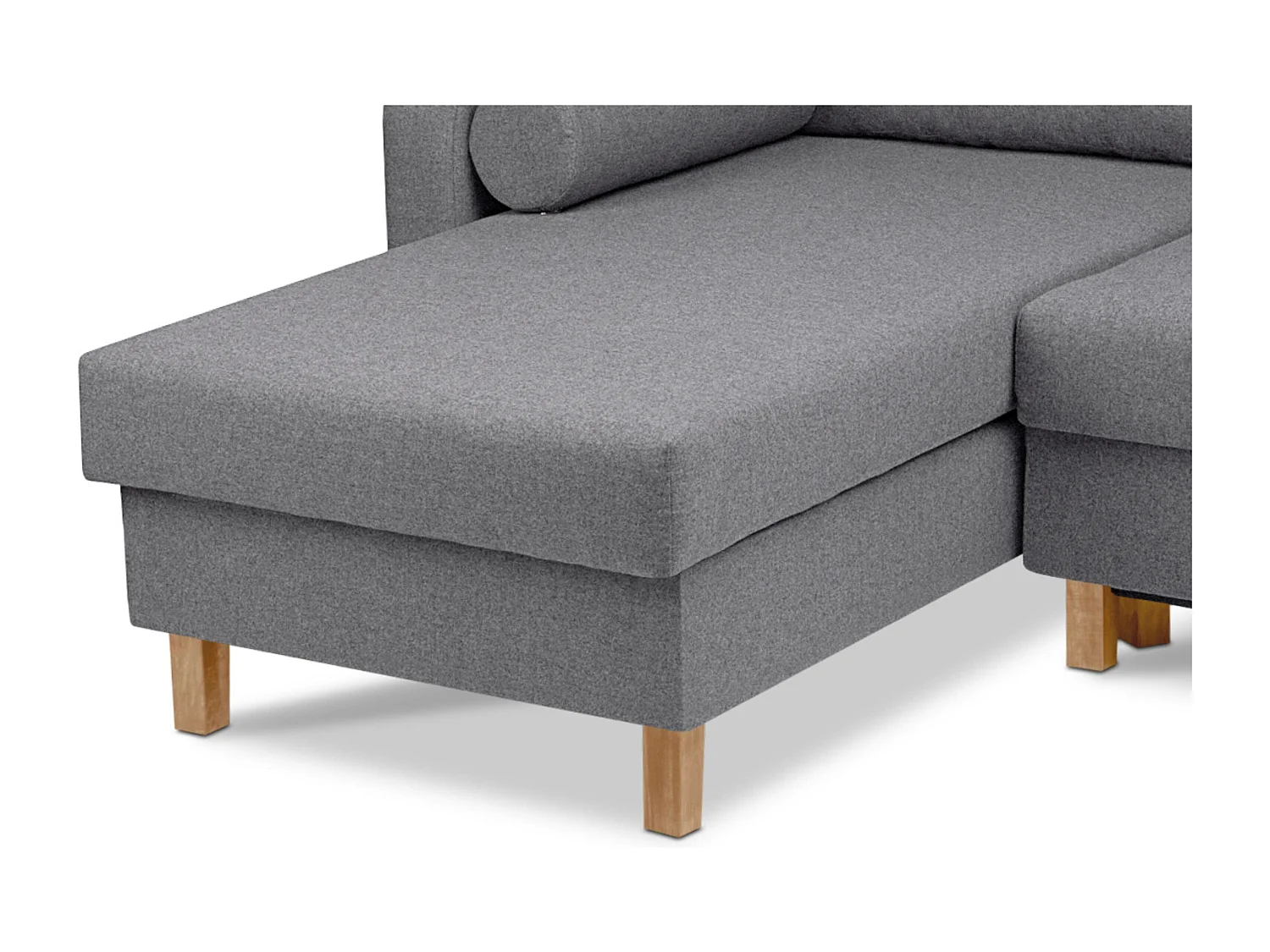Universelles umwandelbares Ecksofa mit Ottomane ERISO - 3-Sitzer - Schiefergrau