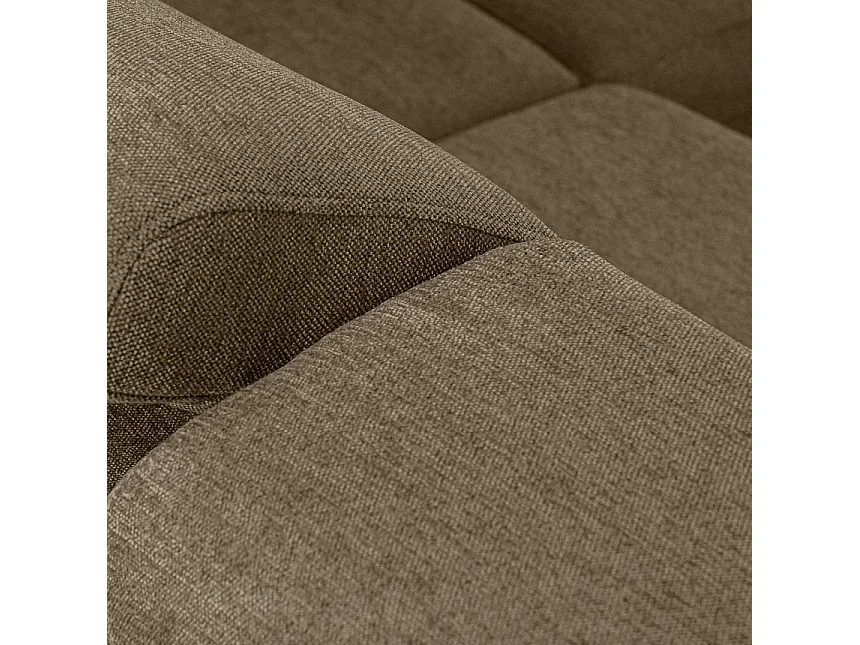 Canapé d'angle gauche avec fonction de couchage - convertible - RATLO - Marron clair