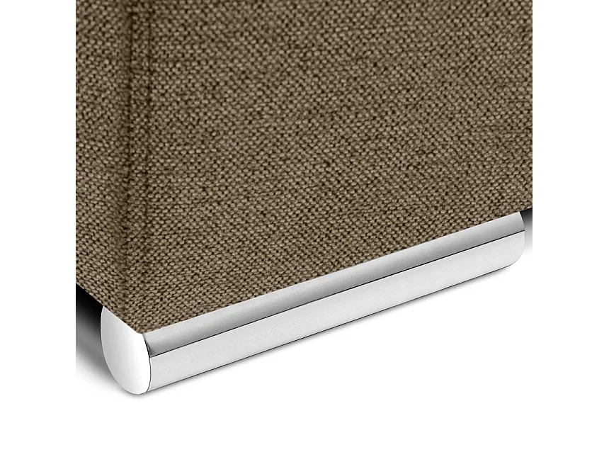 Canapé d'angle gauche avec fonction de couchage - convertible - RATLO - Marron clair