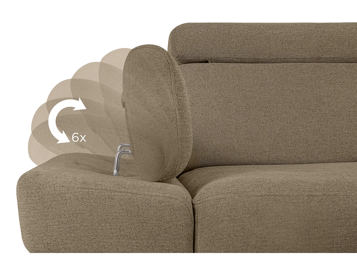 Canapé d'angle gauche avec fonction de couchage - convertible - RATLO - Marron clair