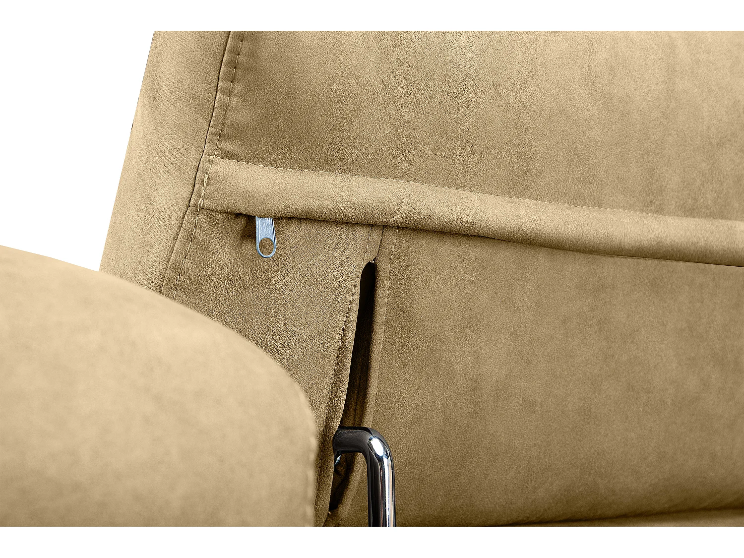 Ecksofa rechts mit Schlaffunktion - RATLO - Sandbraun