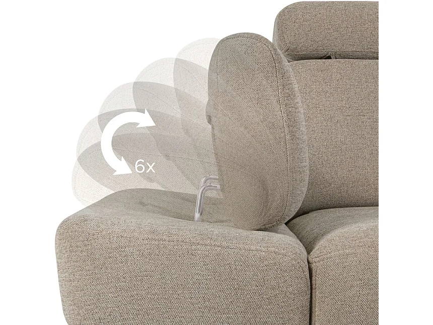 Ecksofa rechts mit Schlaffunktion - RATLO - Kaffeebraun