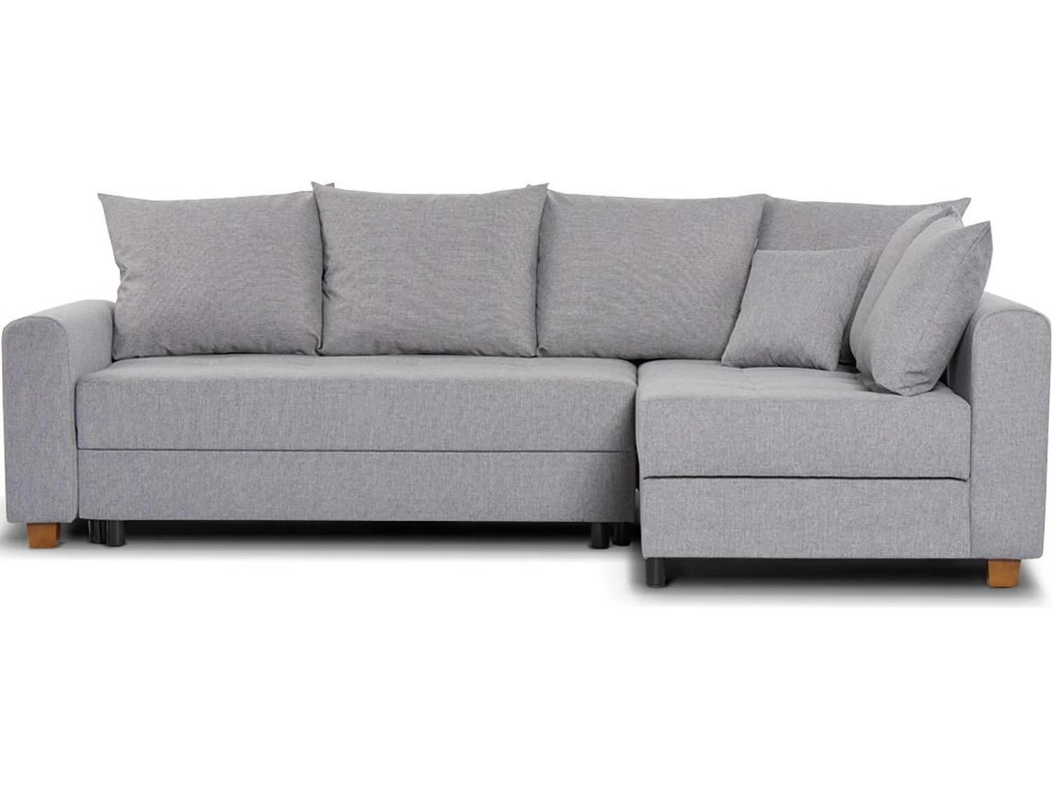 Ecksofa 3-4 Sitzer - Schlaffunktion - hellgrau - REVO