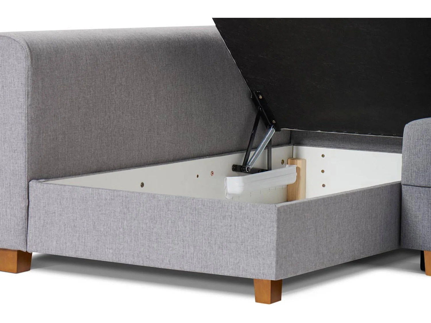 Ecksofa 3-4 Sitzer - Schlaffunktion - hellgrau - REVO