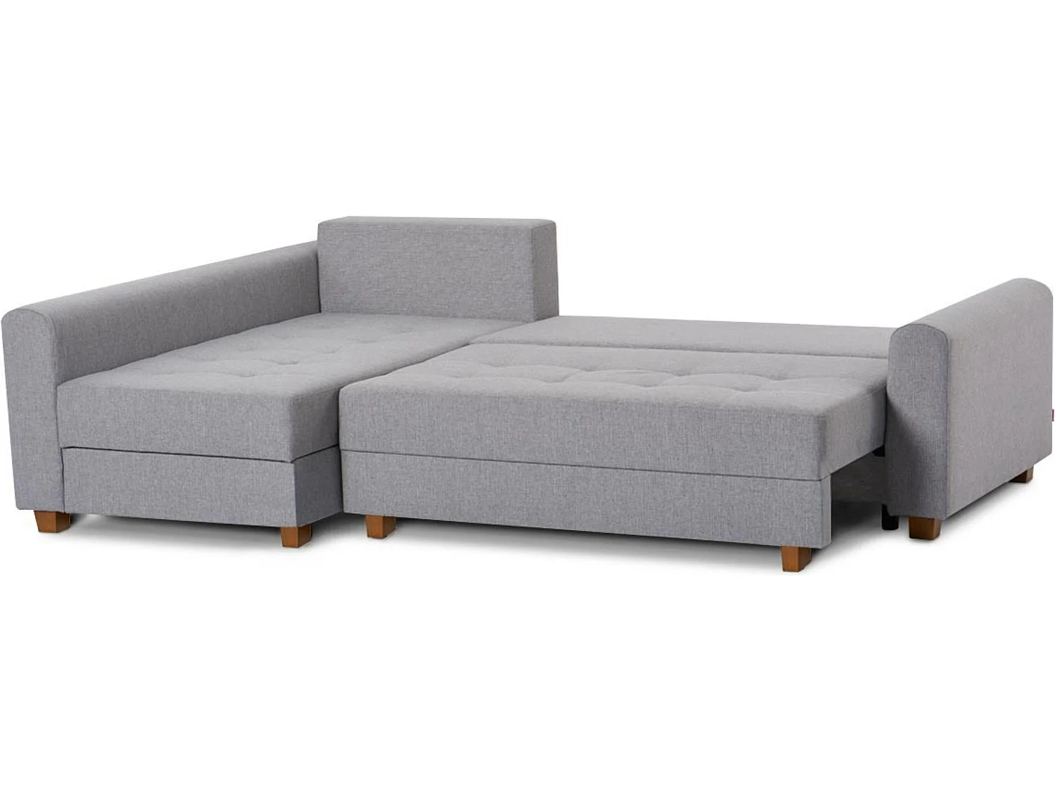 Ecksofa 3-4 Sitzer - Schlaffunktion - hellgrau - REVO