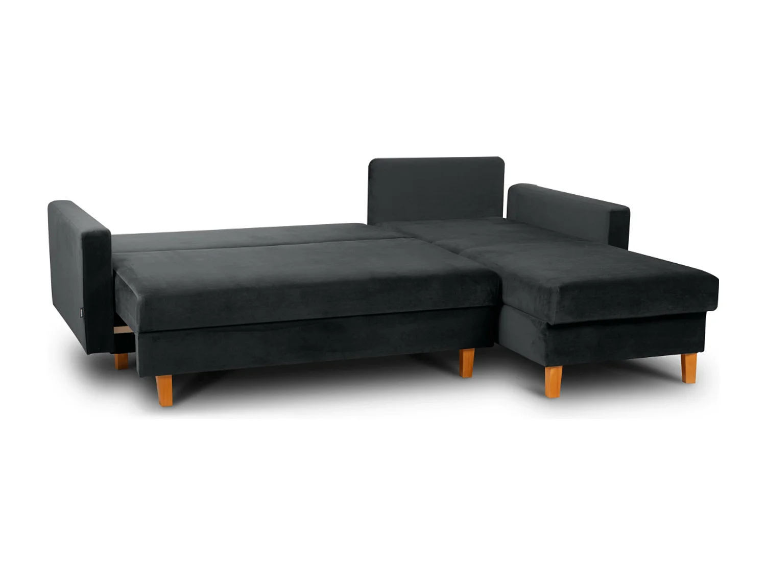 Ecksofa, universal umwandelbar, mit Ottomane ERISO - 3-Sitzer - Graphit