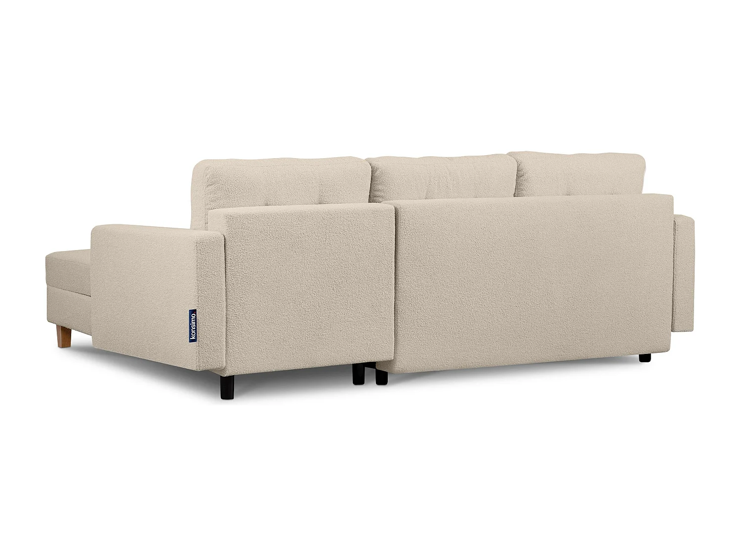 Universelles umwandelbares Ecksofa mit Ottomane ERISO - 3-Sitzer - Cremeweiß