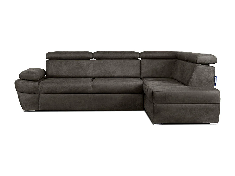 Canapé d'angle droit avec fonction de couchage - convertible - RATLO - Anthracite