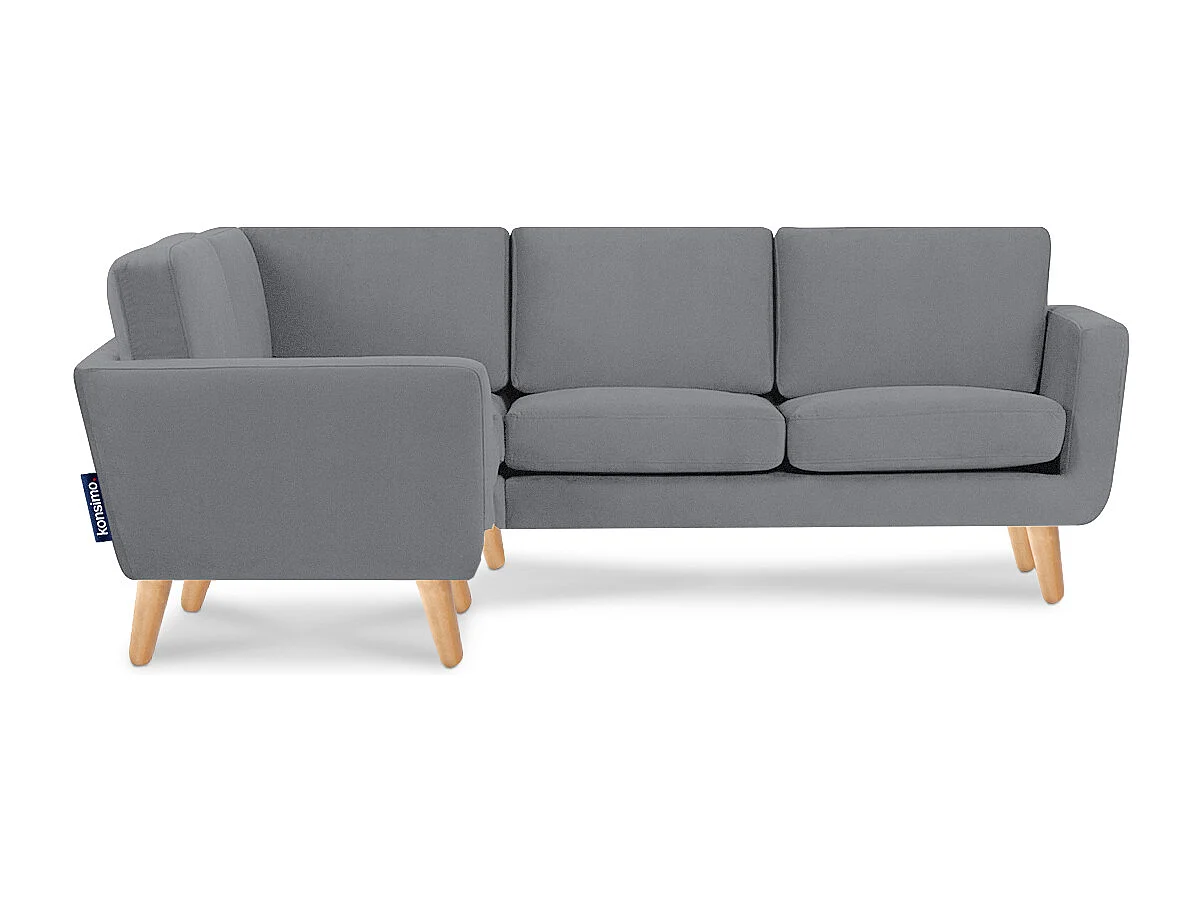 Ecksofa 3/4 Sitzer links - grau - TAGIO