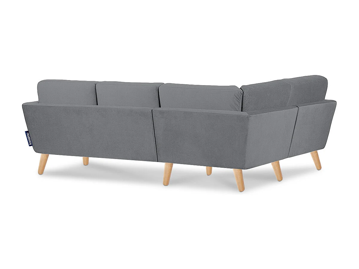 Ecksofa 3/4 Sitzer links - grau - TAGIO