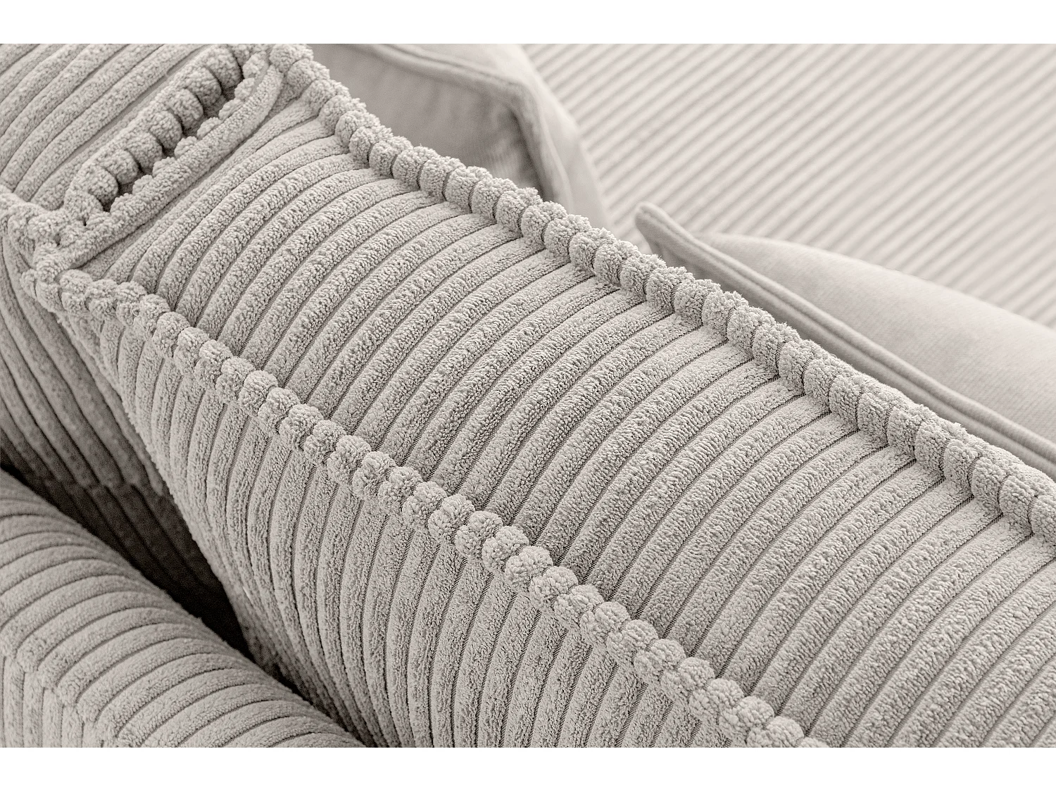 Loftsofa - Metallbeine - 2 Kissen inklusive - Velours - cremefarben - GANZO