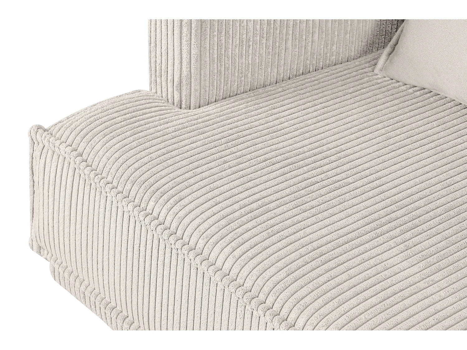 Loftsofa - Metallbeine - 2 Kissen inklusive - Velours - cremefarben - GANZO