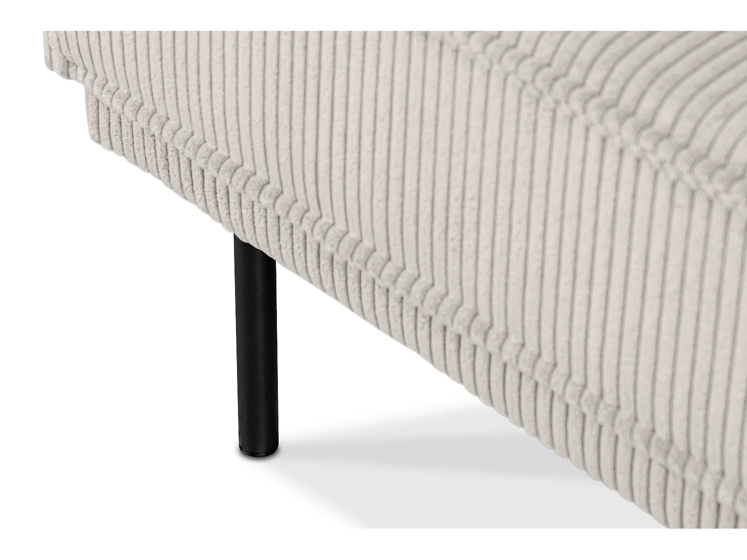 Loftsofa - Metallbeine - 2 Kissen inklusive - Velours - cremefarben - GANZO