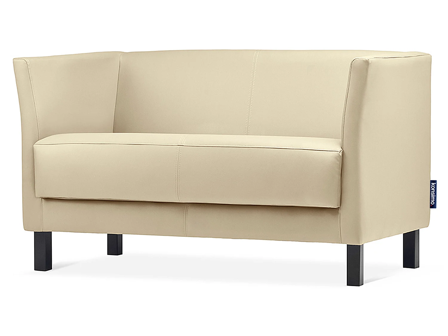 Modernes Sofa 2 Sitzer - aus Kunstleder - cremig - ESPECTO
