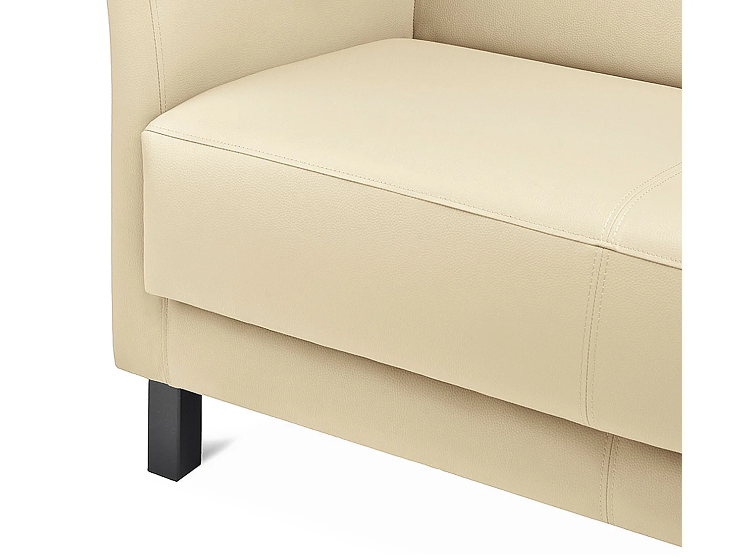 Modernes Sofa 2 Sitzer - aus Kunstleder - cremig - ESPECTO