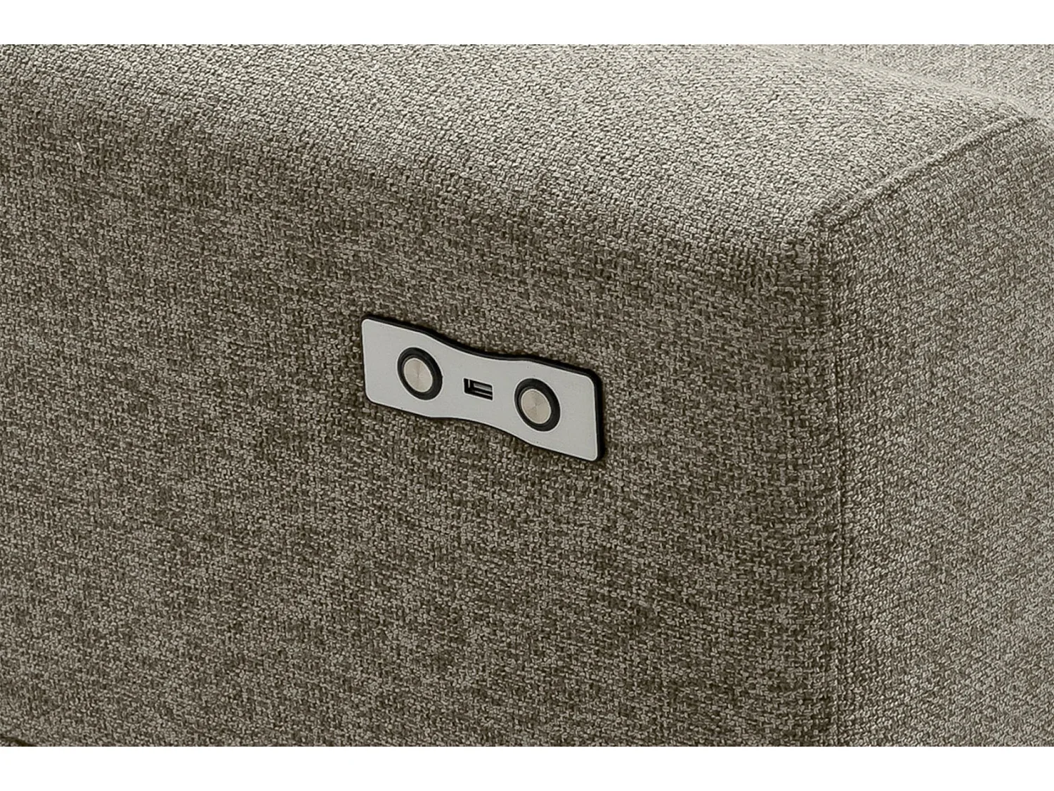 Eckgarnitur 4/5 Sitzer mit elek. Relaxfunktion - Hellbraun - DAVIDI