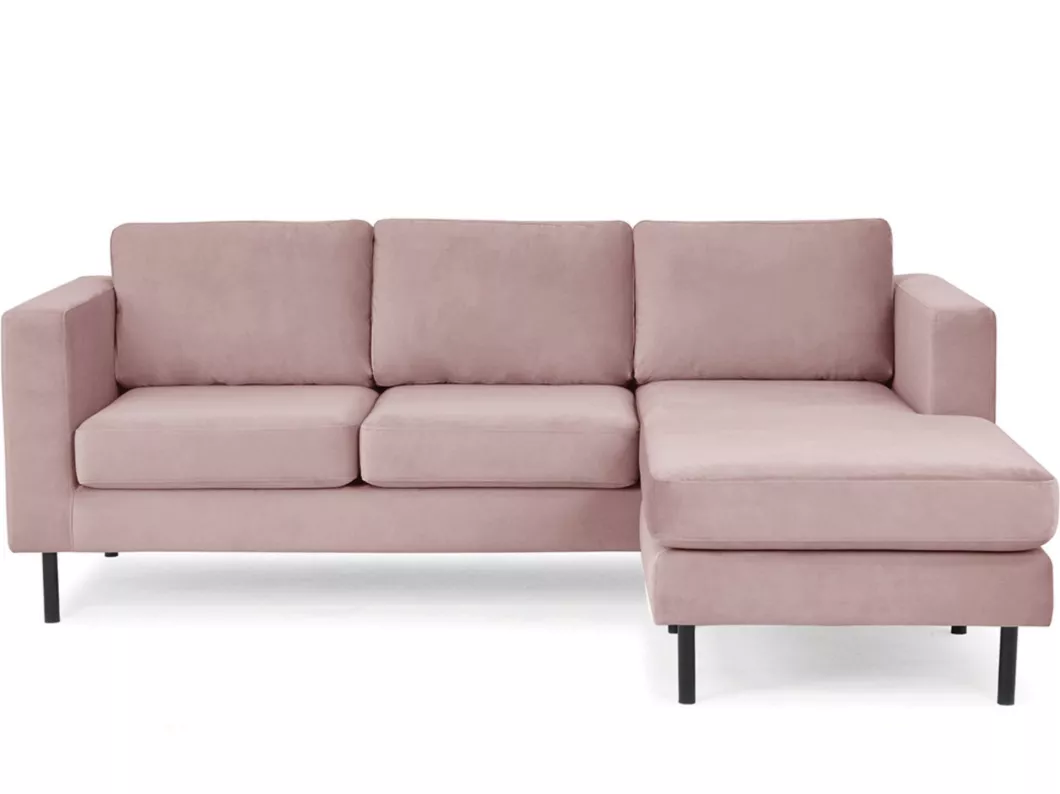 Kauf Unique Ecksofa aus Schaumstoffe/Holz/Metall in Rosa - TOZZI