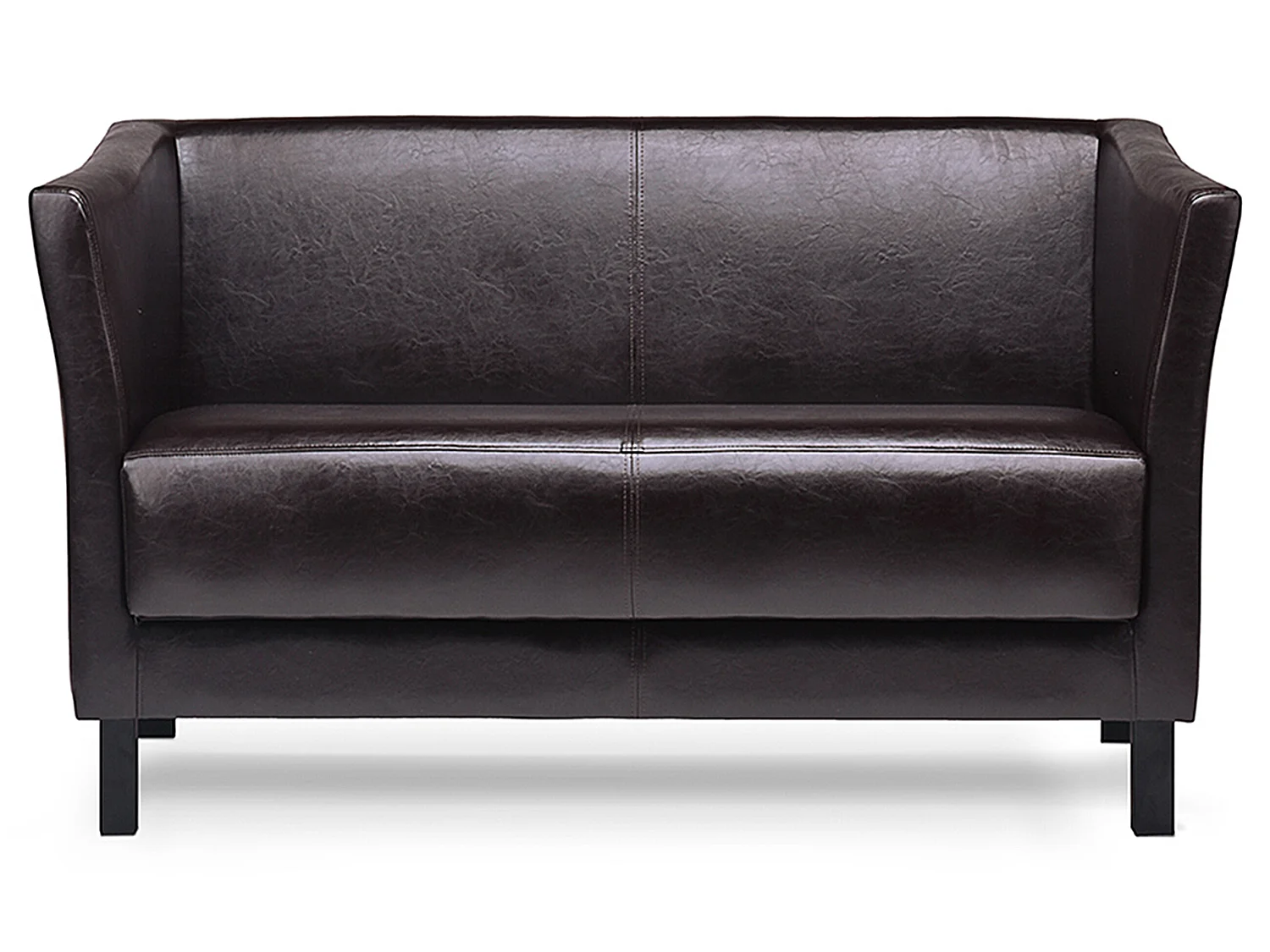 Modernes Sofa 2 Sitzer - aus Kunstleder - Braun - ESPECTO