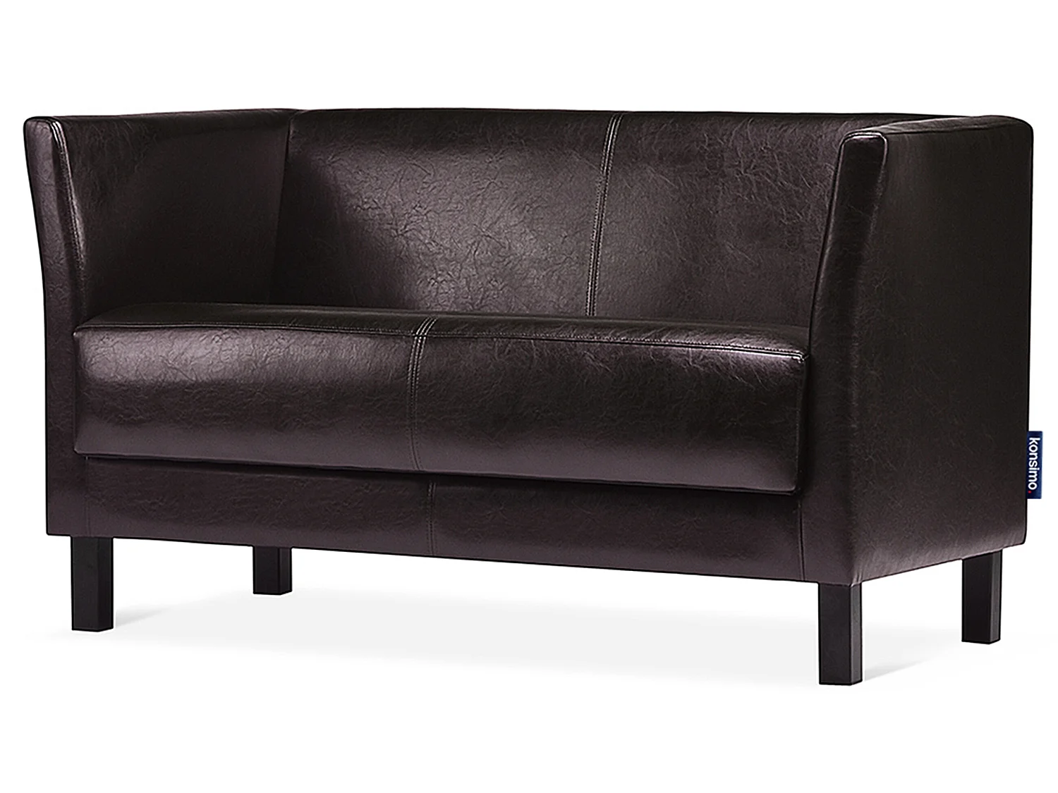 Modernes Sofa 2 Sitzer - aus Kunstleder - Braun - ESPECTO