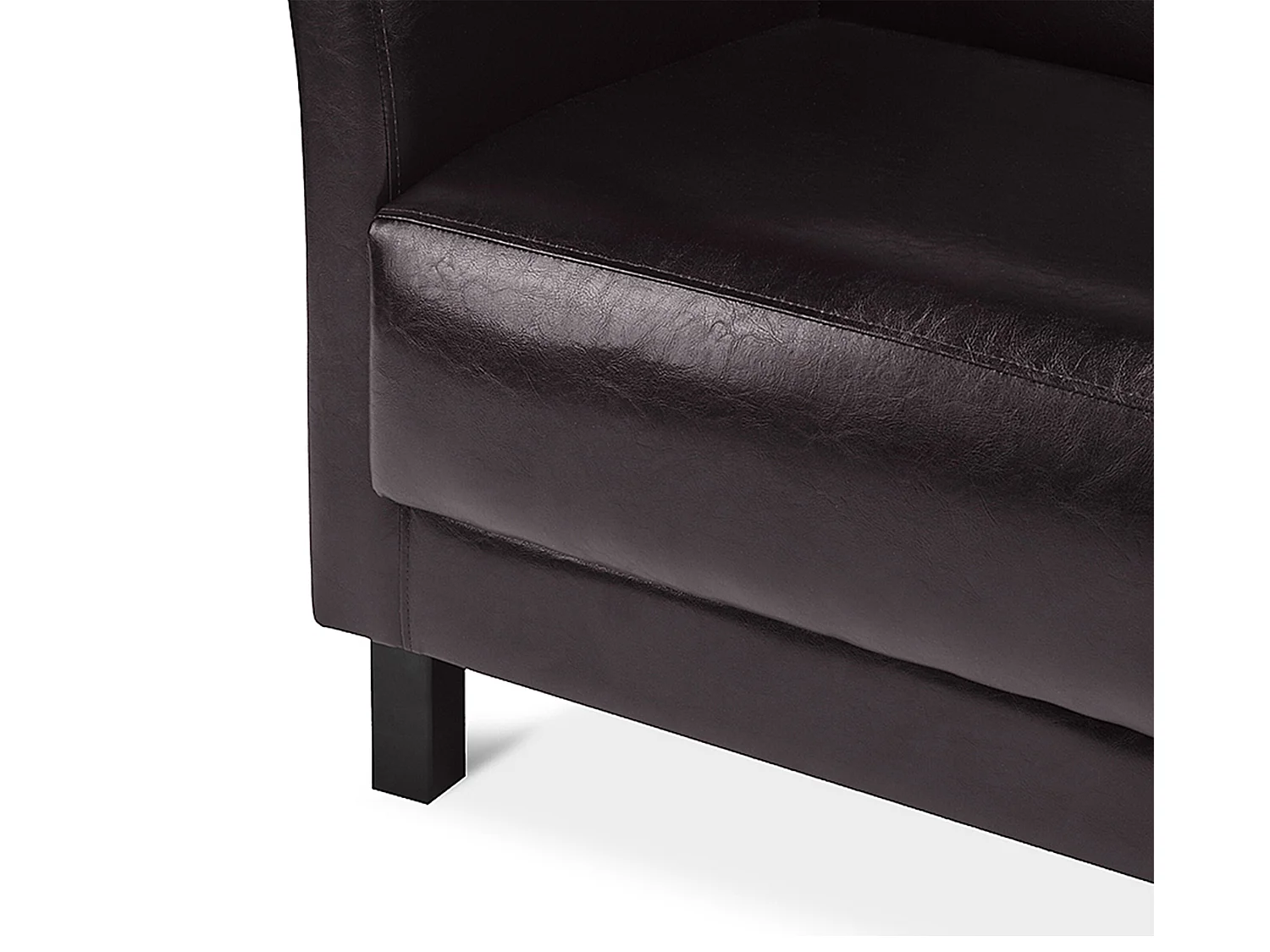 Modernes Sofa 2 Sitzer - aus Kunstleder - Braun - ESPECTO