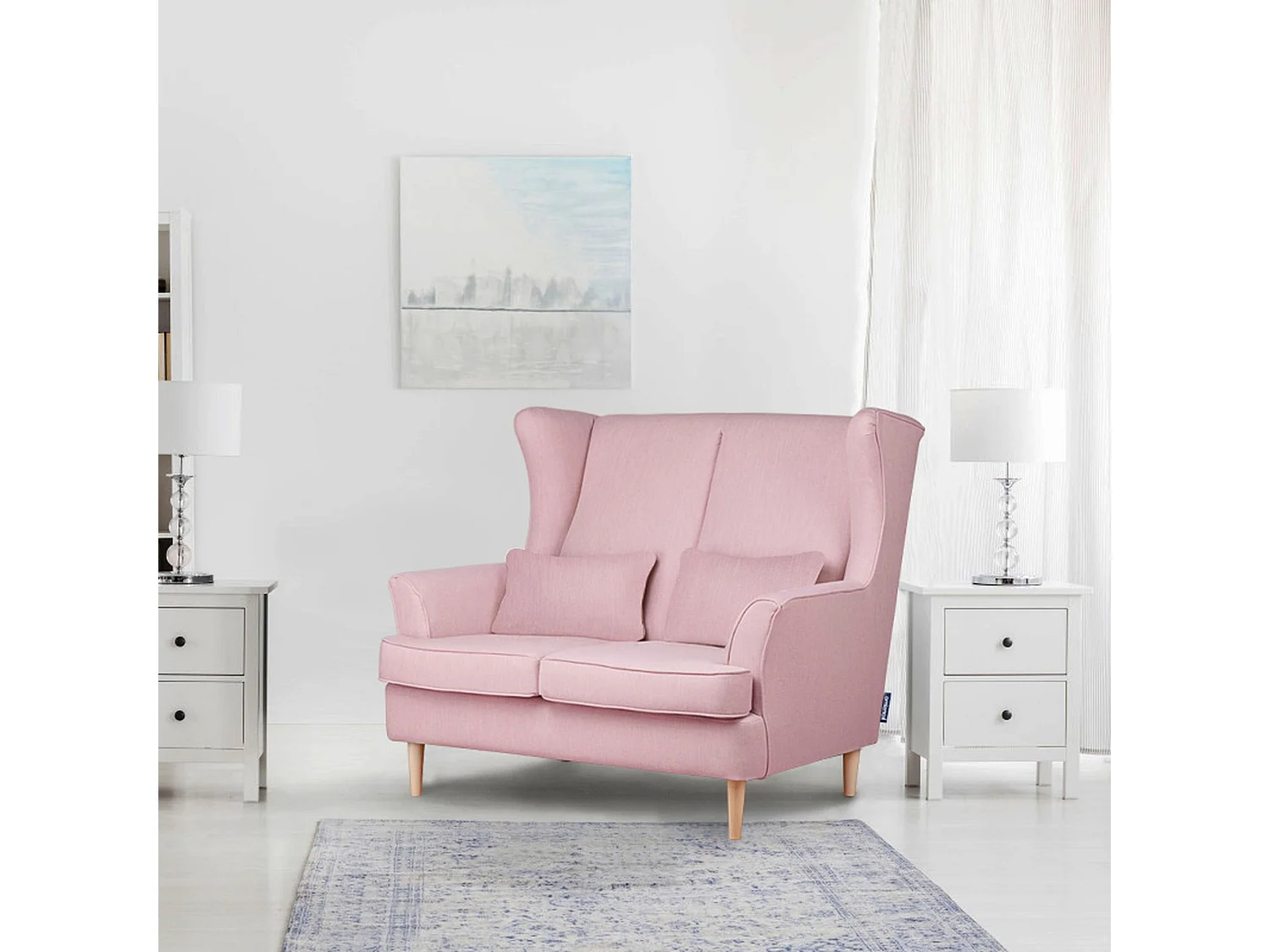 Fauteuil Classique Double - Rose - STRALIS