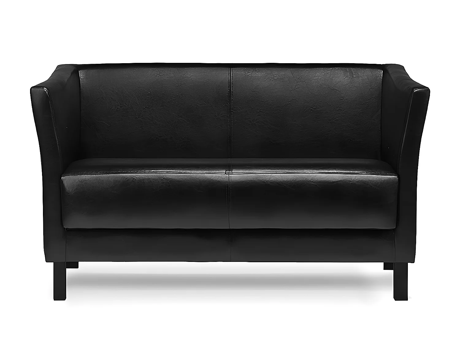 Modernes Sofa 2 Sitzer - aus Kunstleder - Schwarz - ESPECTO