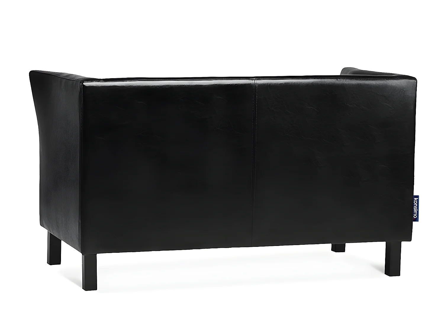 Modernes Sofa 2 Sitzer - aus Kunstleder - Schwarz - ESPECTO
