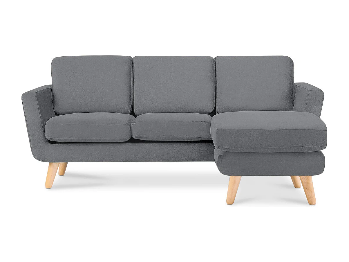 Ecksofa 3/4 Sitzer - grau - TAGIO