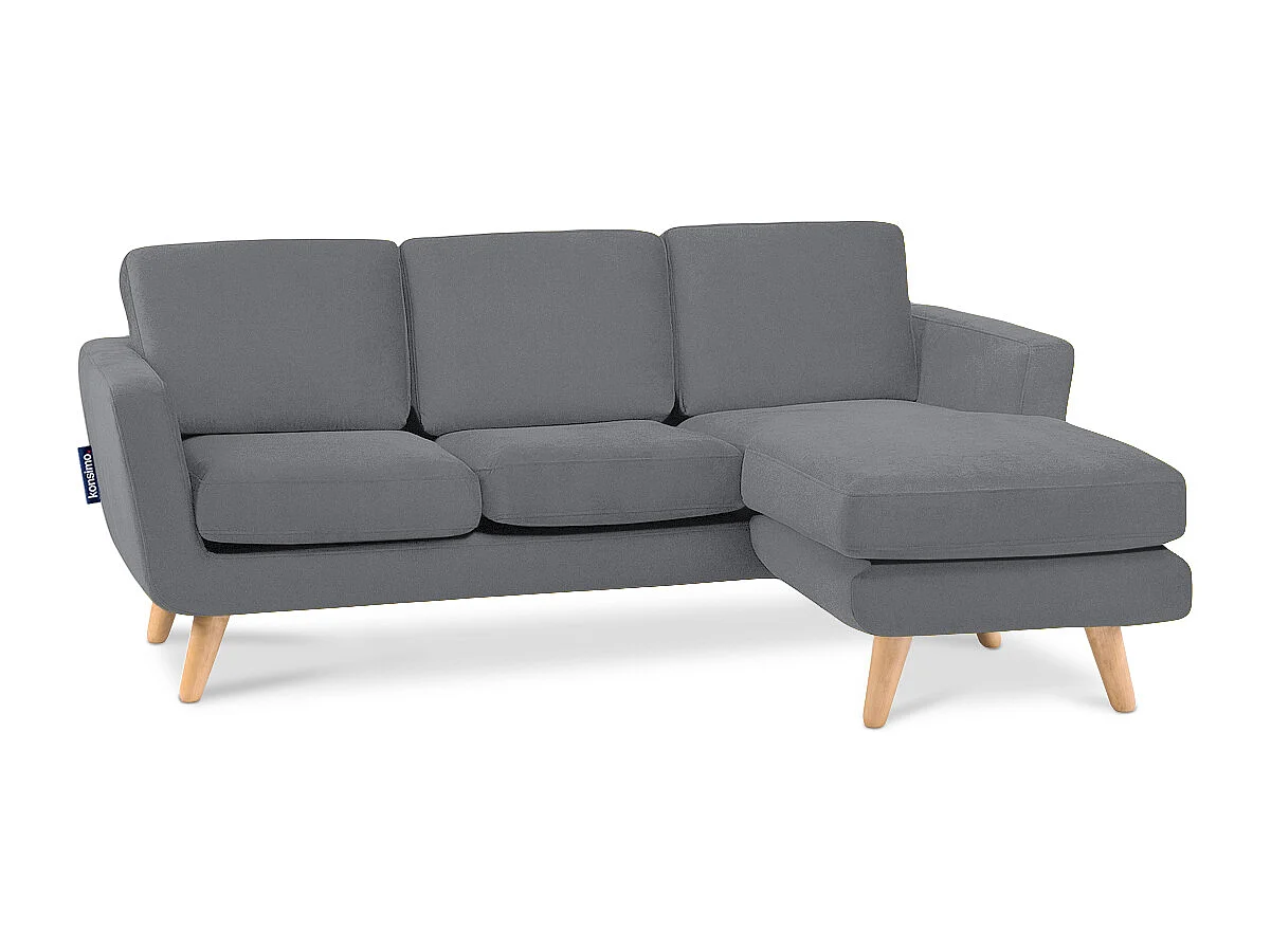 Ecksofa 3/4 Sitzer - grau - TAGIO