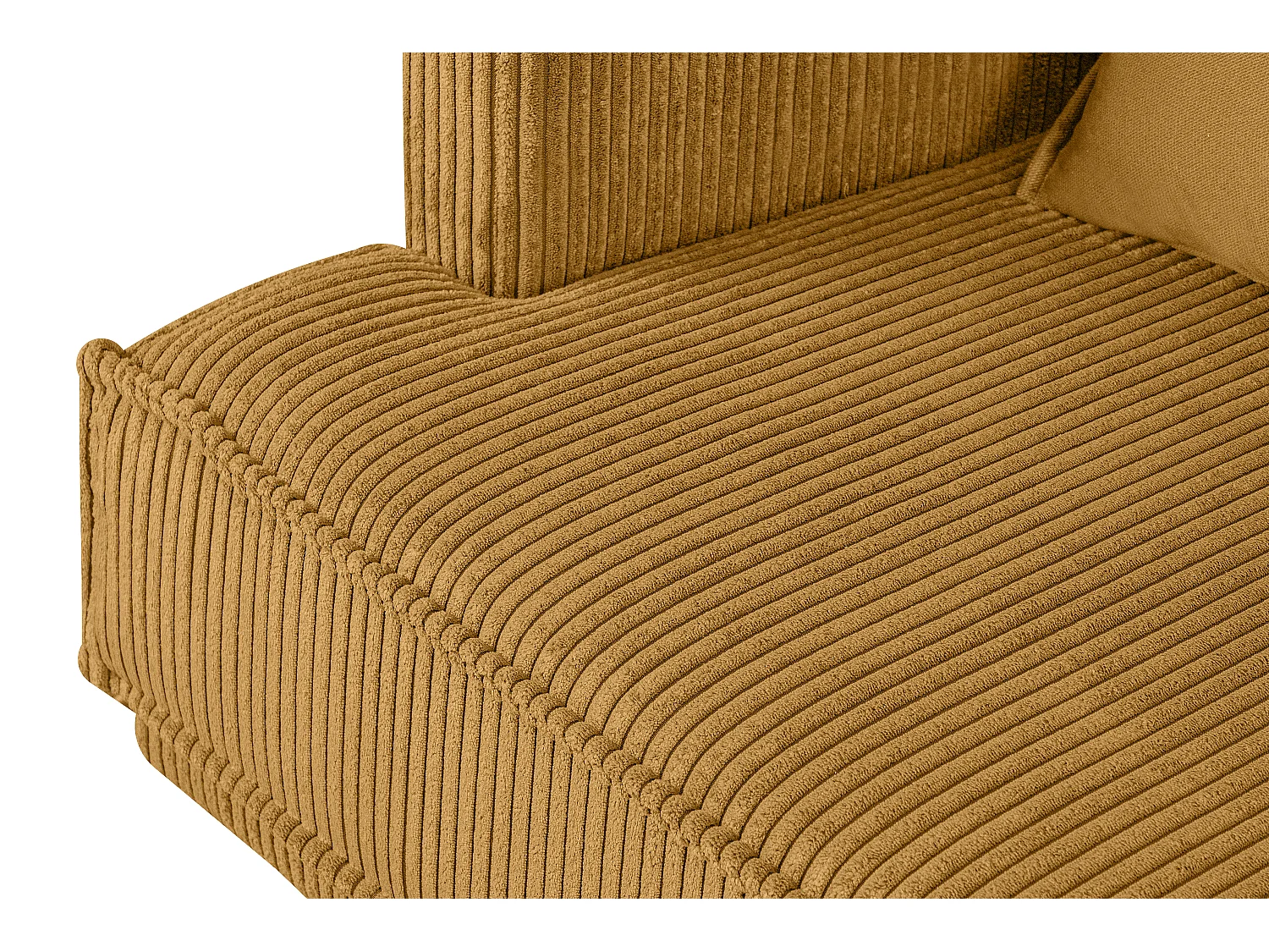 Loftsofa - Metallbeine - 2 Kissen inklusive - Velours - gelb - GANZO