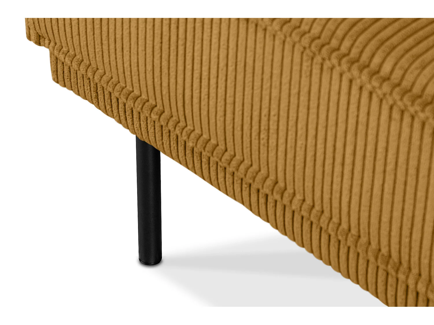 Loftsofa - Metallbeine - 2 Kissen inklusive - Velours - gelb - GANZO