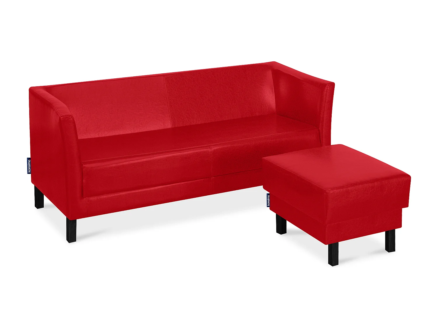 Modernes  Sofa 3 Sitzer aus Kunstleder - rot - ESPECTO