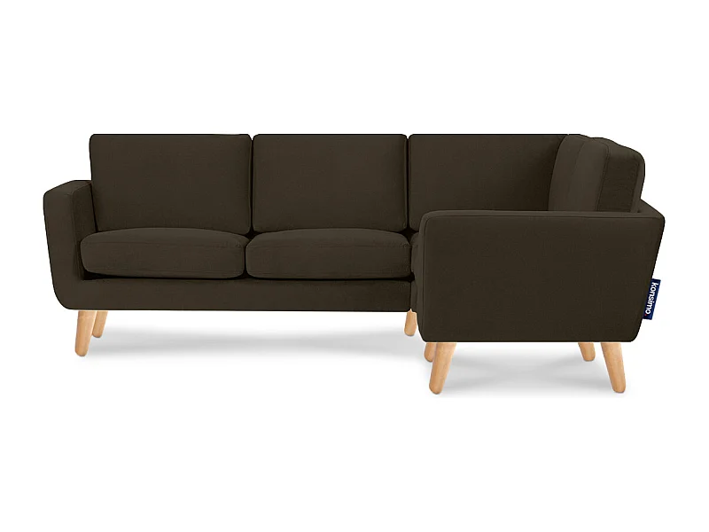 Ecksofa 3/4 Sitzer rechts - braun - TAGIO