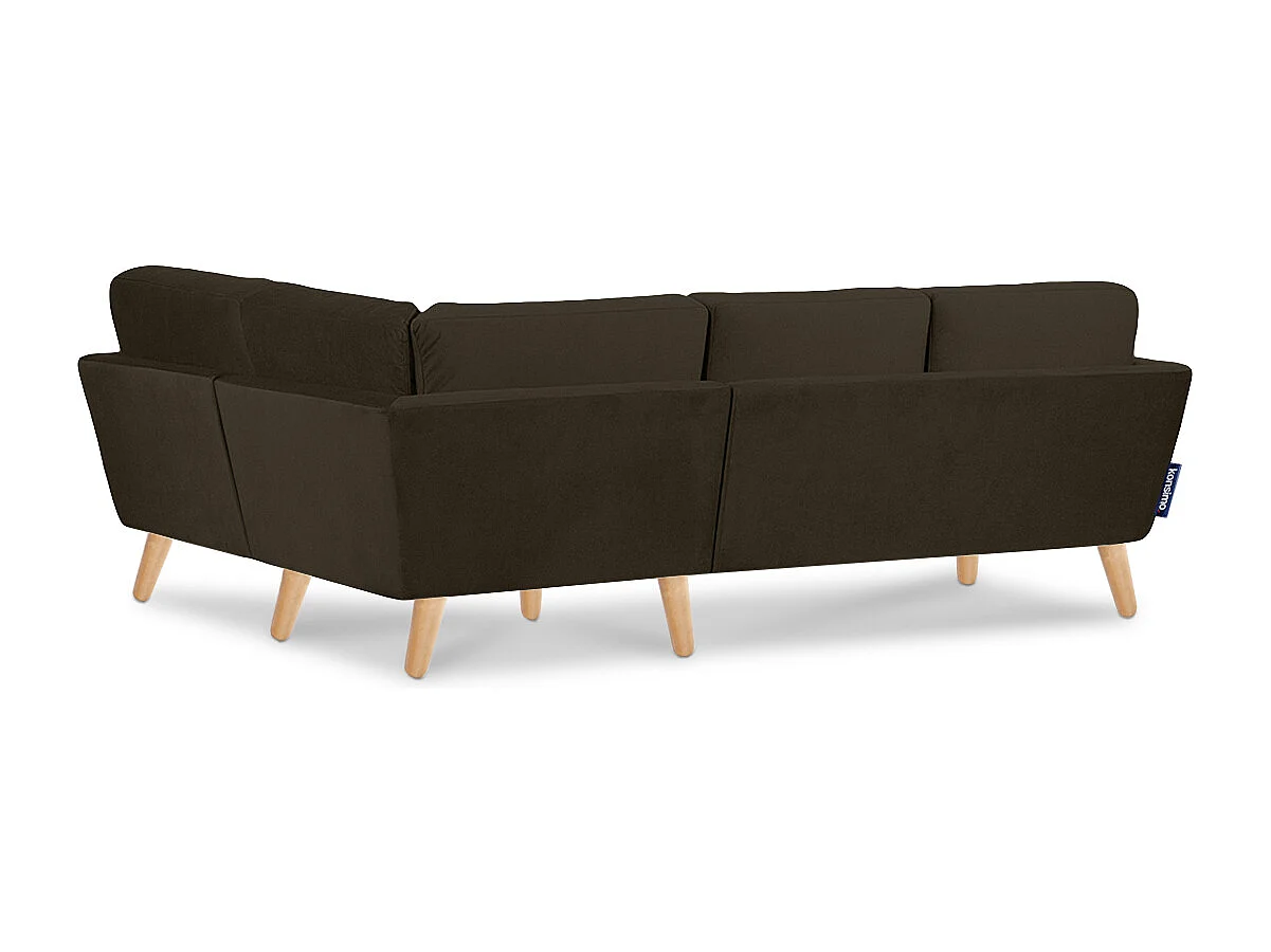 Ecksofa 3/4 Sitzer rechts - braun - TAGIO