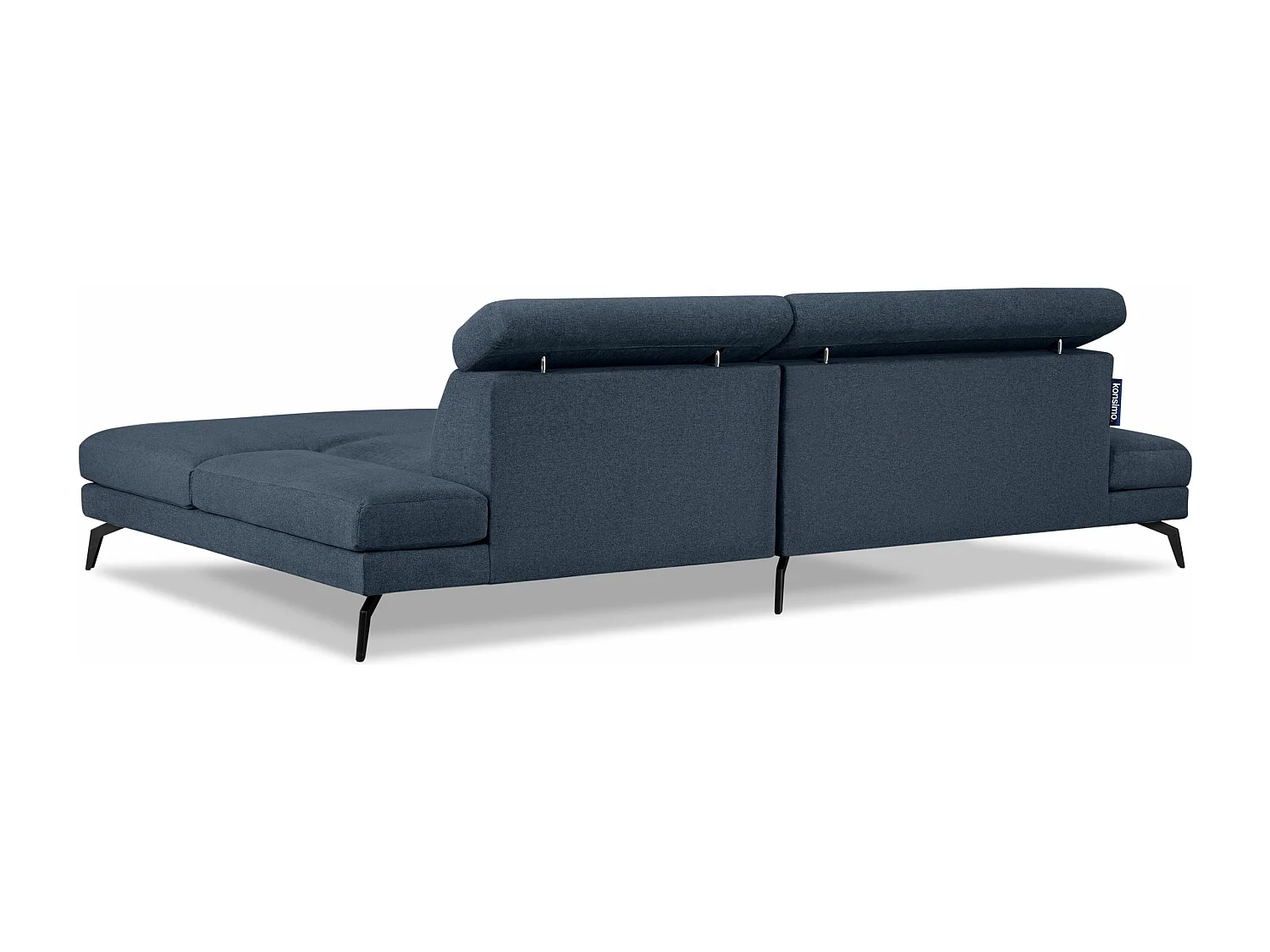 Ecksofa Modern - 4 Sitzer - bewegliche Kopfstütze - blau - RENAR