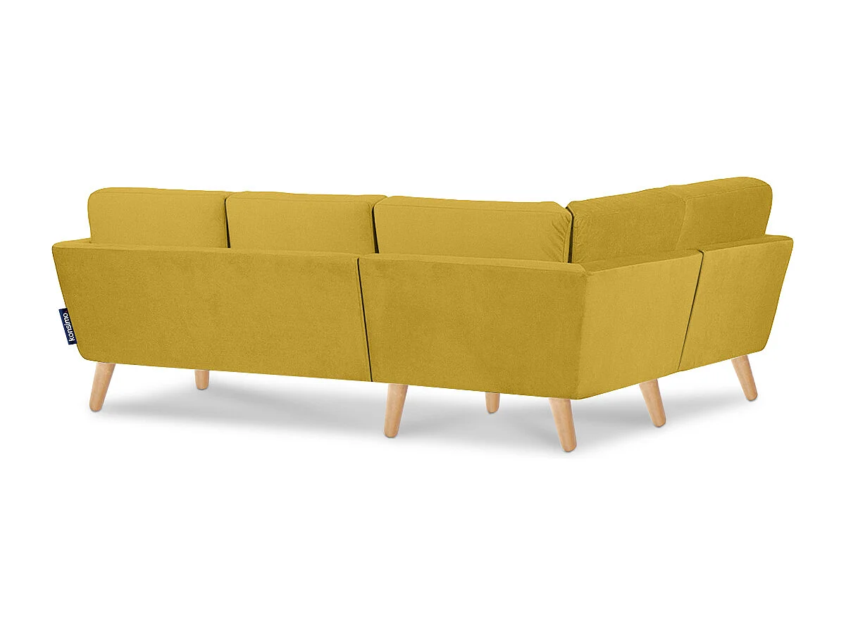 Ecksofa 3/4 Sitzer links - Gelb - TAGIO